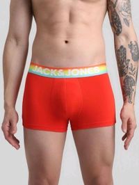 Jack & Jones Men Typographic Red Trunk - Red, M