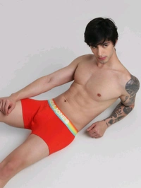 Jack & Jones Men Typographic Red Trunk - Red, L