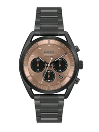 Boss Top Chronograph Brown Round Dial Men Watch