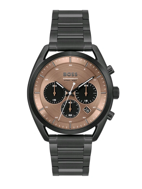 Boss Top Chronograph Brown Round Dial Men Watch