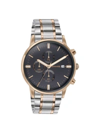 Sonata Men 2.O Black Dial Stainless Steel Watch