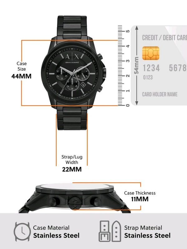 ARMANI EXCHANGE Banks Black Watch 
