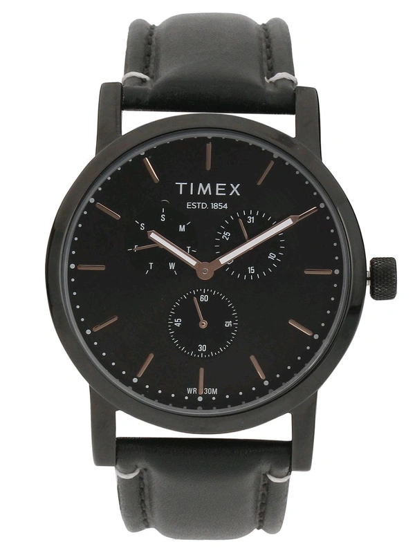 Timex Black Round Analog Casual Watch 