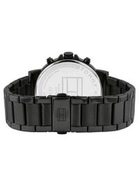 TOMMY HILFIGER Quartz Multifunction Black Stainless Steel Strap for Men (M)