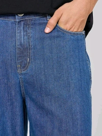 Styli Balloon Fit Jeans With Pockets Blue - Indigo, 34