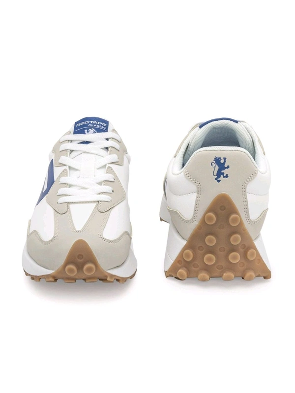 Red Tape Men Colorblocked White Lifestyle Casual Sneakers - White, UK 12