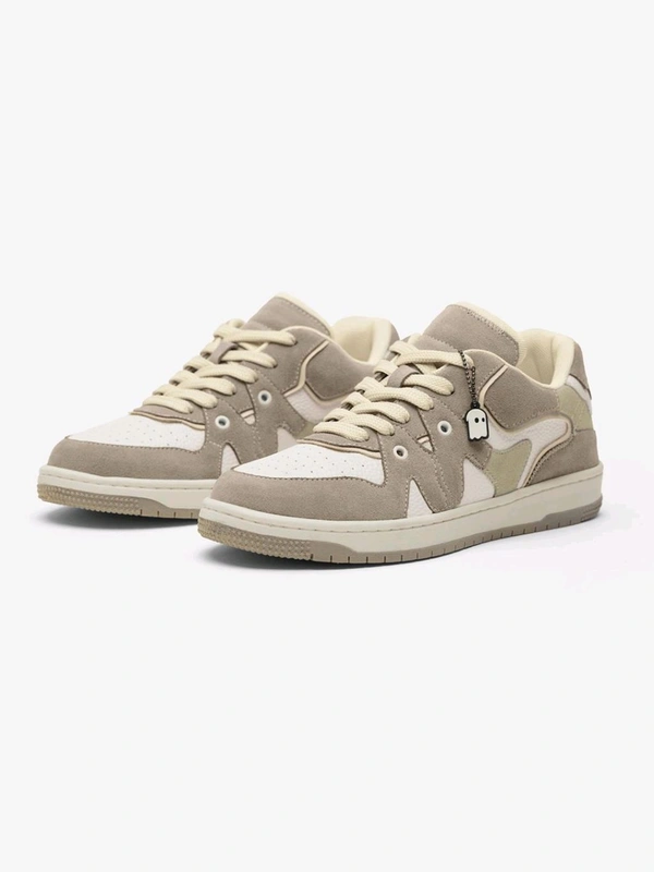 The Souled Store Urban Blaze Latte Men Low Top Sneakers - Bone, UK 06