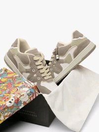 The Souled Store Urban Blaze Latte Men Low Top Sneakers - Bone, UK 11