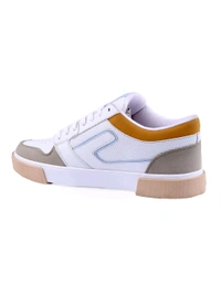 Bacca Bucci Multi-Color Slayer Korean Style Low Top Streetwear Sneakers for Men - White, UK 07