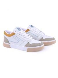 Bacca Bucci Multi-Color Slayer Korean Style Low Top Streetwear Sneakers for Men - White, UK 09