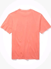 American Eagle Men Pink Super Soft Graphic T-Shirt - Tickle Me Pink, M