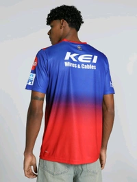 Puma  X Rcb 2024 Men Blue and Red Replica Jersey T-Shirt - Red Orange, M