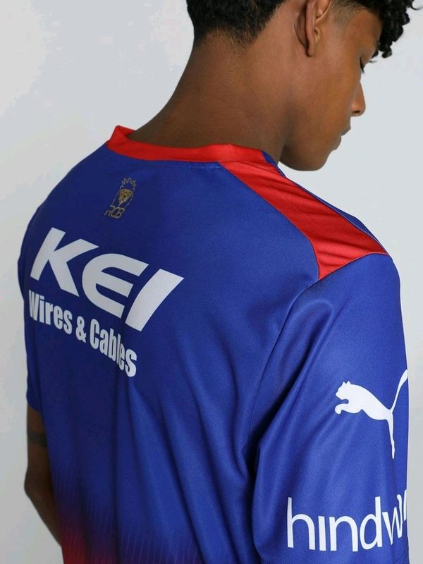 Puma  X Rcb 2024 Men Blue and Red Replica Jersey T-Shirt - Red Orange, 2XL