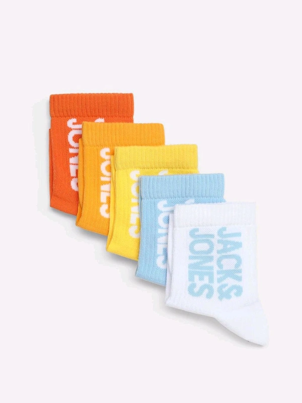 Jack & Jones Men Solid Multi-Color Socks (Pack of 5)