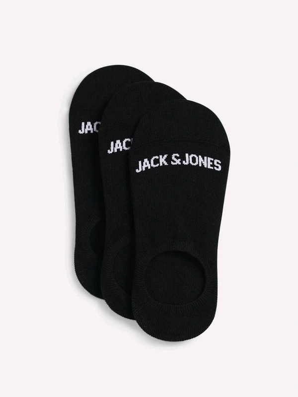 Jack & Jones Men Black Shoe Liner Socks (Pack of 3)