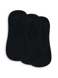 Puma  Basic Footie Plain Unisex Black Socks (Pack of 3)