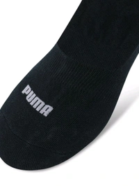 Puma  Basic Footie Plain Unisex Black Socks (Pack of 3)