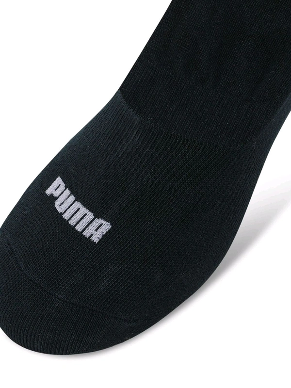 Puma  Basic Footie Plain Unisex Black Socks (Pack of 3)