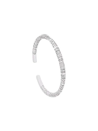 Zorva  Silver Stainless Steel Open Kada Bracelets for Men