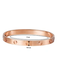 Zorva Rose Gold Plated Stainless Steel Kada Bracelet for Men and Women