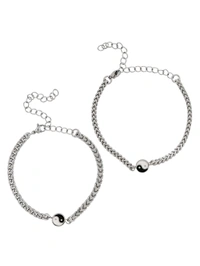 Zorva Joker & Witch All Too Well White Couple Beaded Bracelet (Pack of 2)