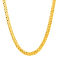 Zorva Gold -toned Stainless Steel Flat Curb Pattern Neck Chain