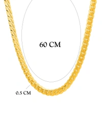 Zorva Gold -toned Stainless Steel Flat Curb Pattern Neck Chain