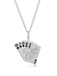 Zorva Iced Poker Pendant Chain
