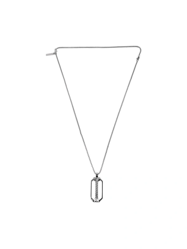 Police Men Silver Toned Pendant With Chain