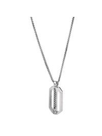 Police Men Silver Toned Pendant With Chain