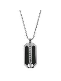 Police Men Silver Toned Pendant With Chain