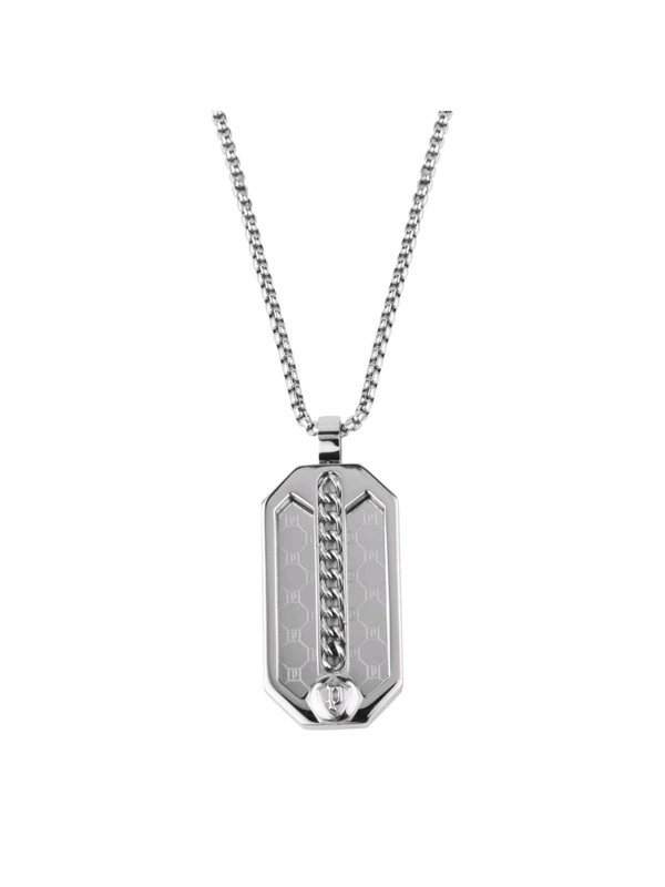 Police Men Silver Toned Pendant With Chain