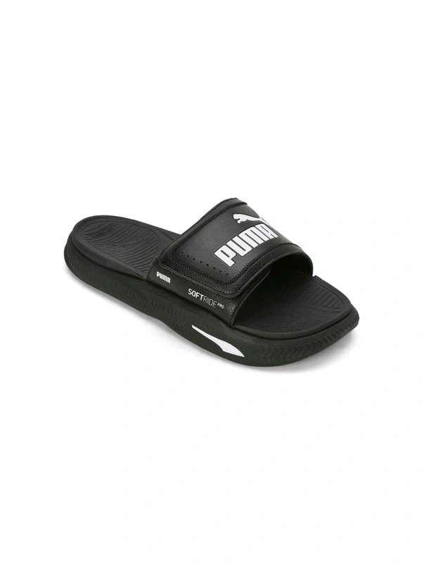 Puma  Soft Ride Pro 24 V Res Unisex Black Sliders - Black, UK 07