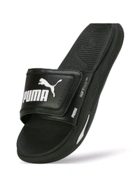 Puma  Soft Ride Pro 24 V Res Unisex Black Sliders - Black, UK 07
