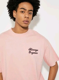 URB_N Men Back Printed Boxy Fit T-shirt - Pink, M