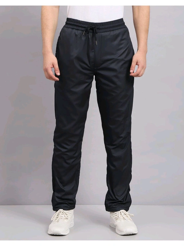 Monte Carlo Mens Navy Blue Solid Track Pant - Mine Shaft, L