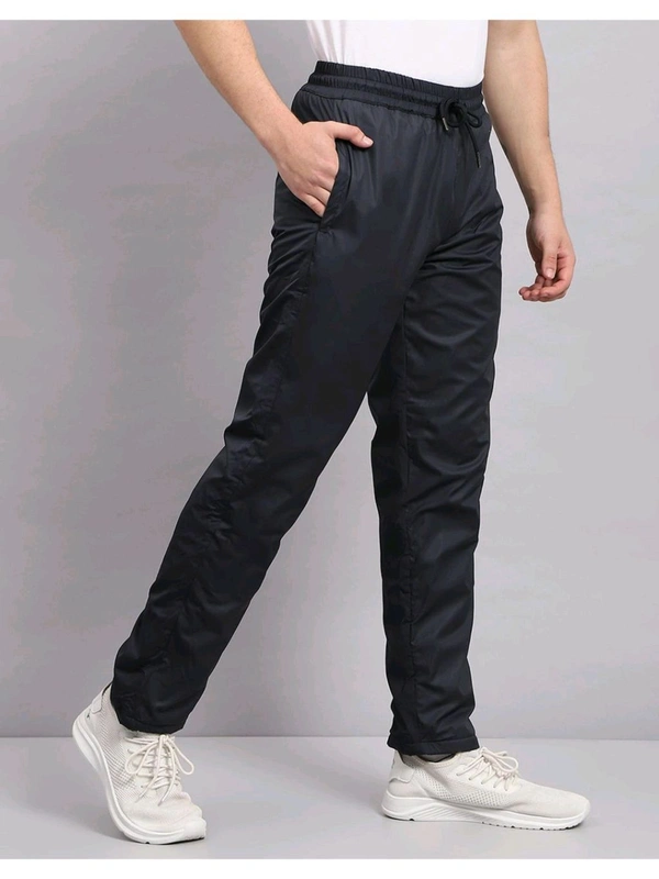 Monte Carlo Mens Navy Blue Solid Track Pant - Mine Shaft, L