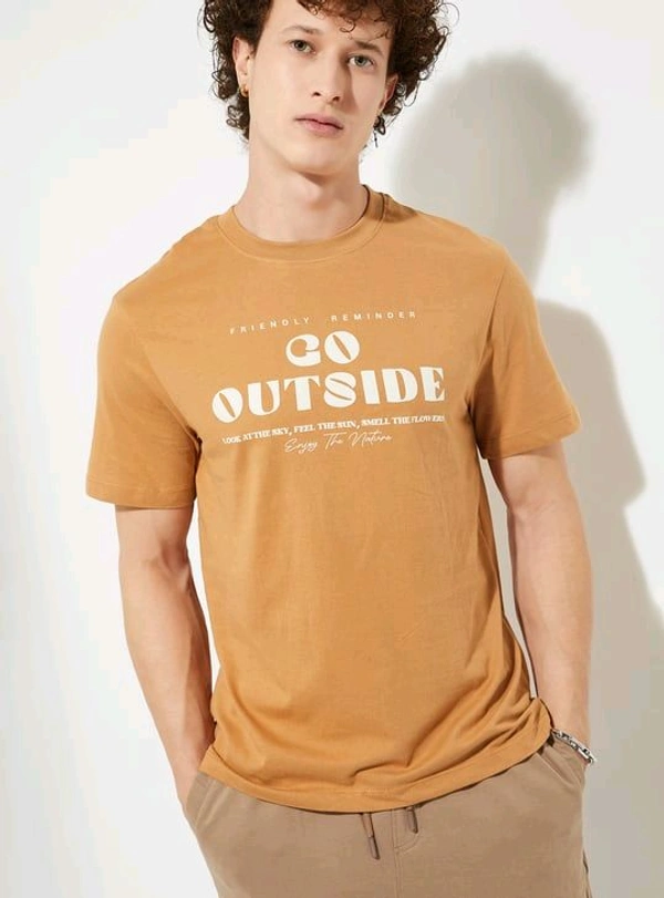 URB_N Men Printed T-shirt - Raw Sienna, M