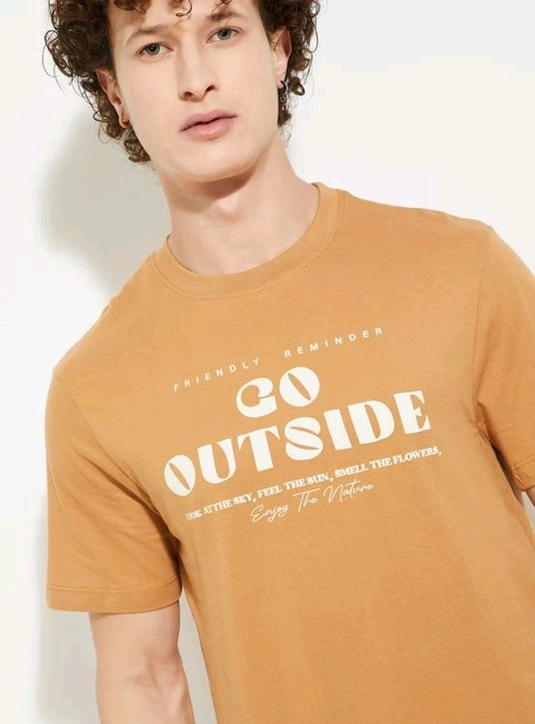 URB_N Men Printed T-shirt - Raw Sienna, M