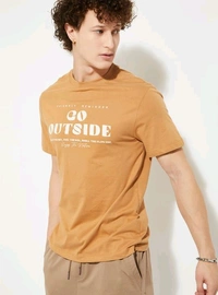 URB_N Men Printed T-shirt - Raw Sienna, M