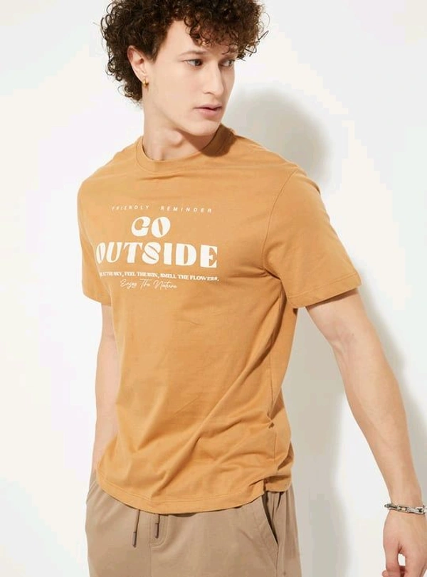 URB_N Men Printed T-shirt - Raw Sienna, M