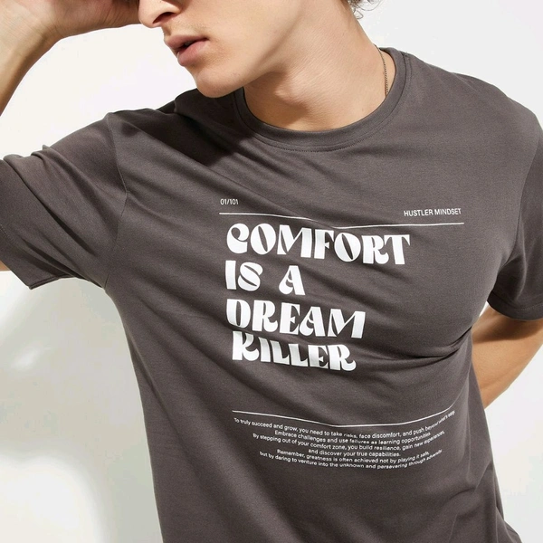 URB_N Men Printed T-shirt - Dove Gray, XL