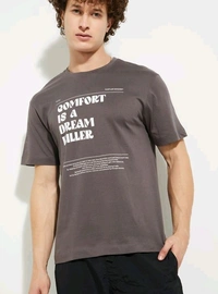 URB_N Men Printed T-shirt - Dove Gray, XL