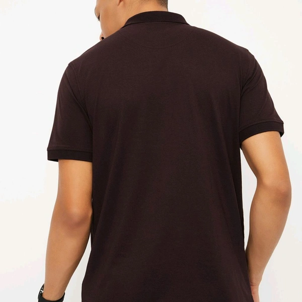 URB_N Men Textured Regular Fit Polo T-shirt - Oil, S