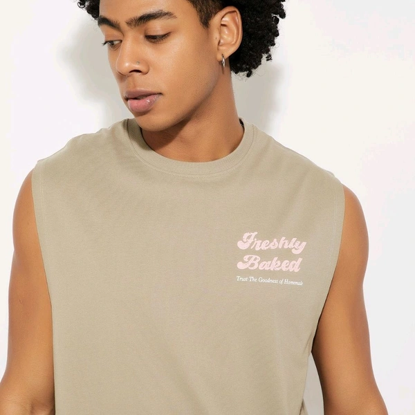 URB_N Men Printed Oversized T-shirt - Pearl Bush, L