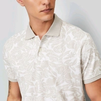 URB_N Men Printed Polo T-shirt - Mercury, 2XL