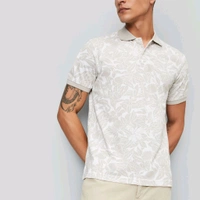 URB_N Men Printed Polo T-shirt - Mercury, 2XL