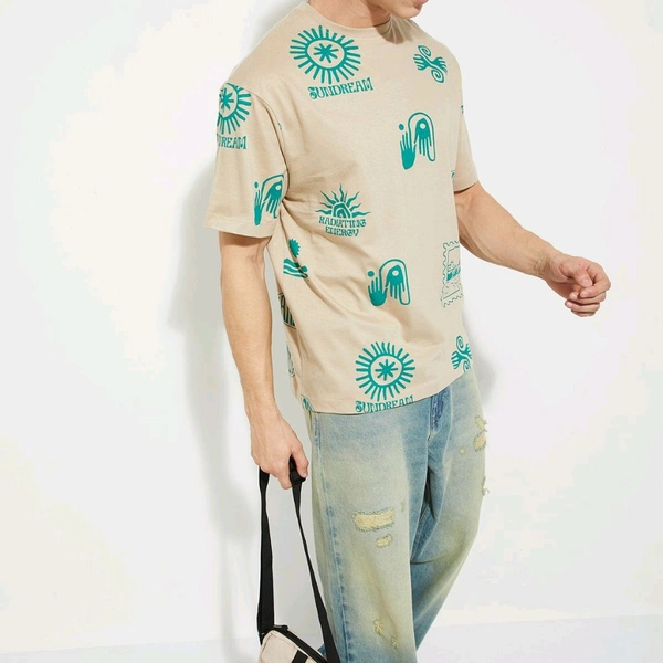 URB_N Men Printed T-shirt - Cameo, S