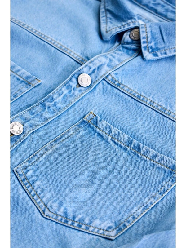 Snitch Light Blue Relaxed Fit Denim Shirt - San Marino, XL