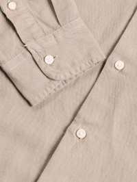 U.S POLO ASSN. Solid Beige Full Sleeves Collar Neck Shirt - Cameo, S